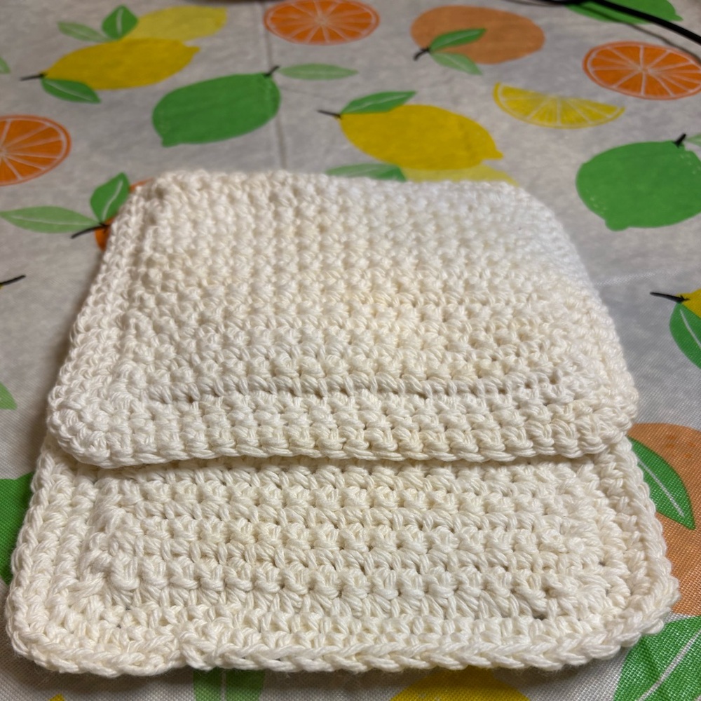 Handmade Cream Crochet Hot pads or trivets
